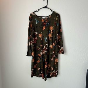 long sleeve floral dress